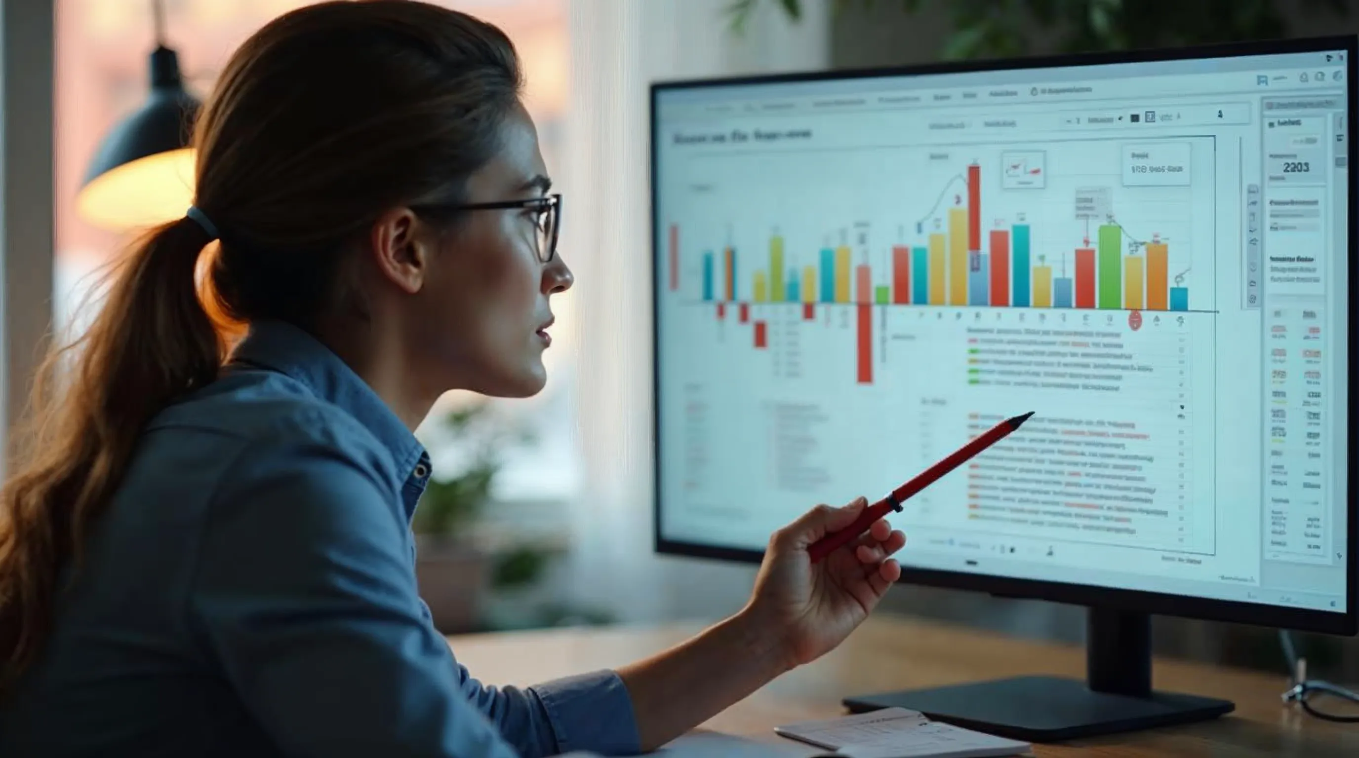 Risk analyst examining a risk matrix and questioning its conclusions