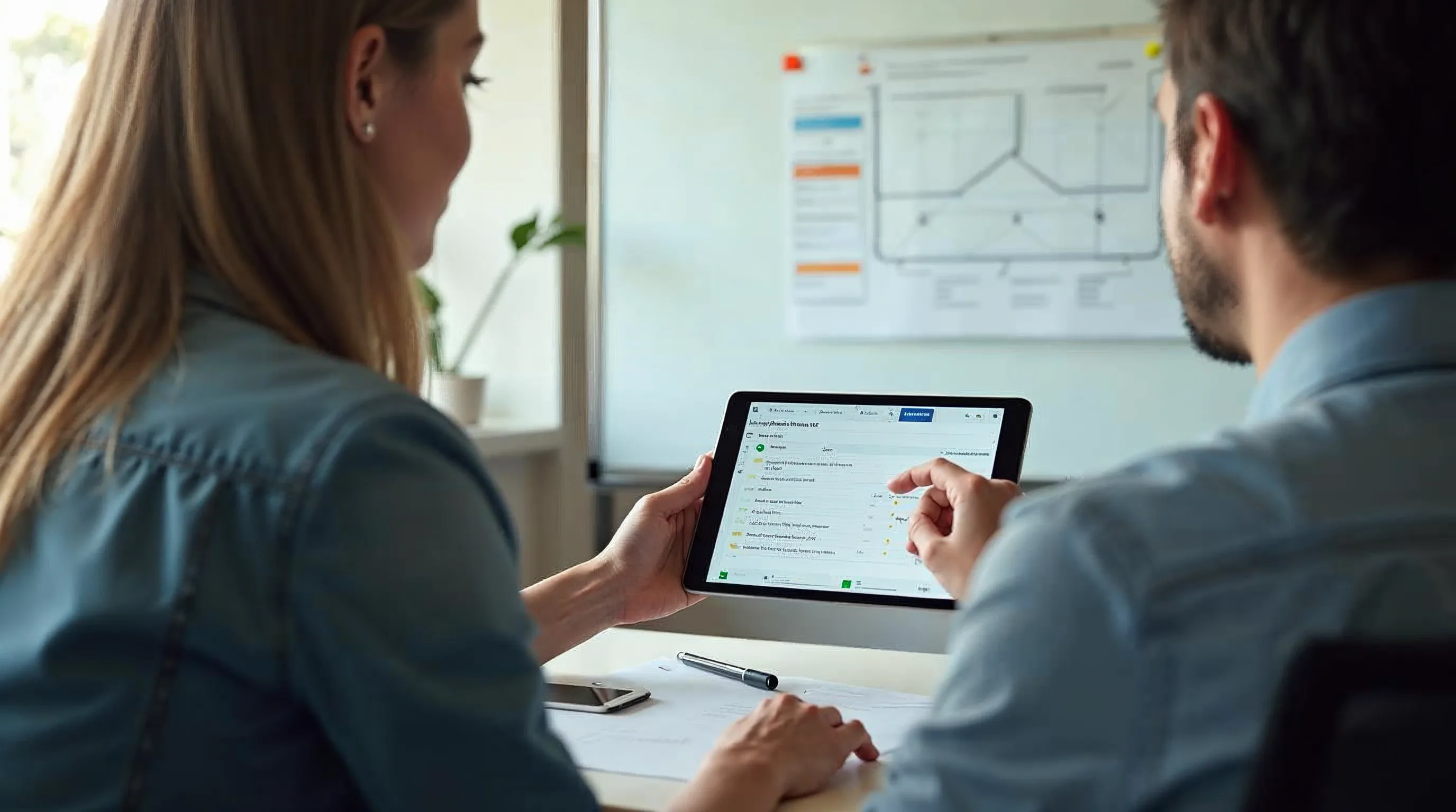 Compliance-analytiker genomför en GAP-analys med en klient